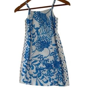 Lilly Pulitzer Girls 6 Mini Shelli Dress Resort White Glisten In The Sun Casual
